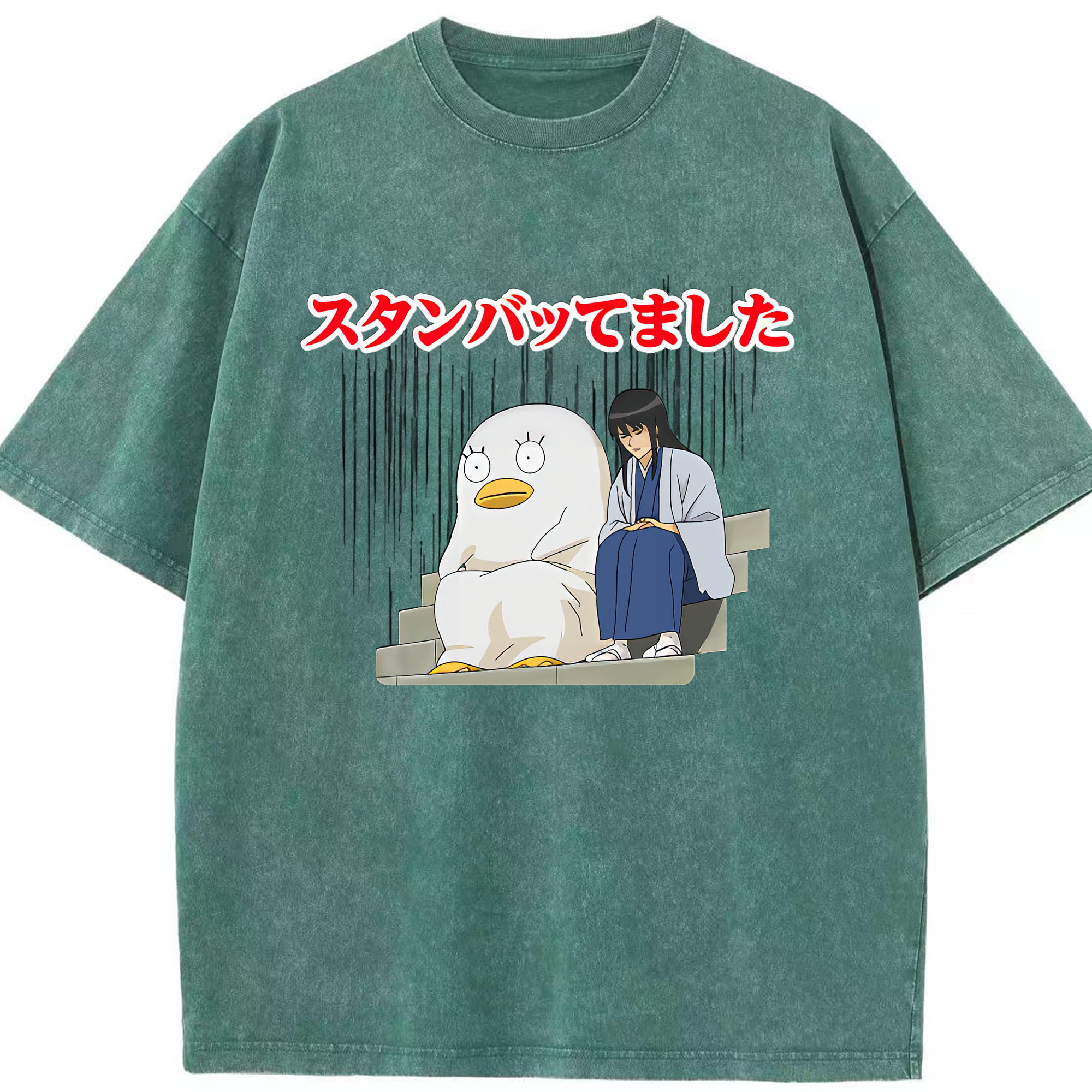 （画像用） ぎんたま 坂田銀時（さかたぎんとき） 神楽 志村新八（しむら しんぱち） GINTAMA Sakata Gintoki Kagura Shimura Shinpachi 綿100% ヴィンテージ風 半袖Tシャツ（フロントプリント）
